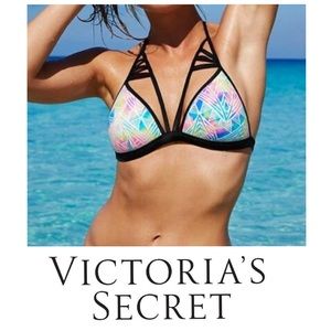 VS Pink Caged Strappy Bikini Top